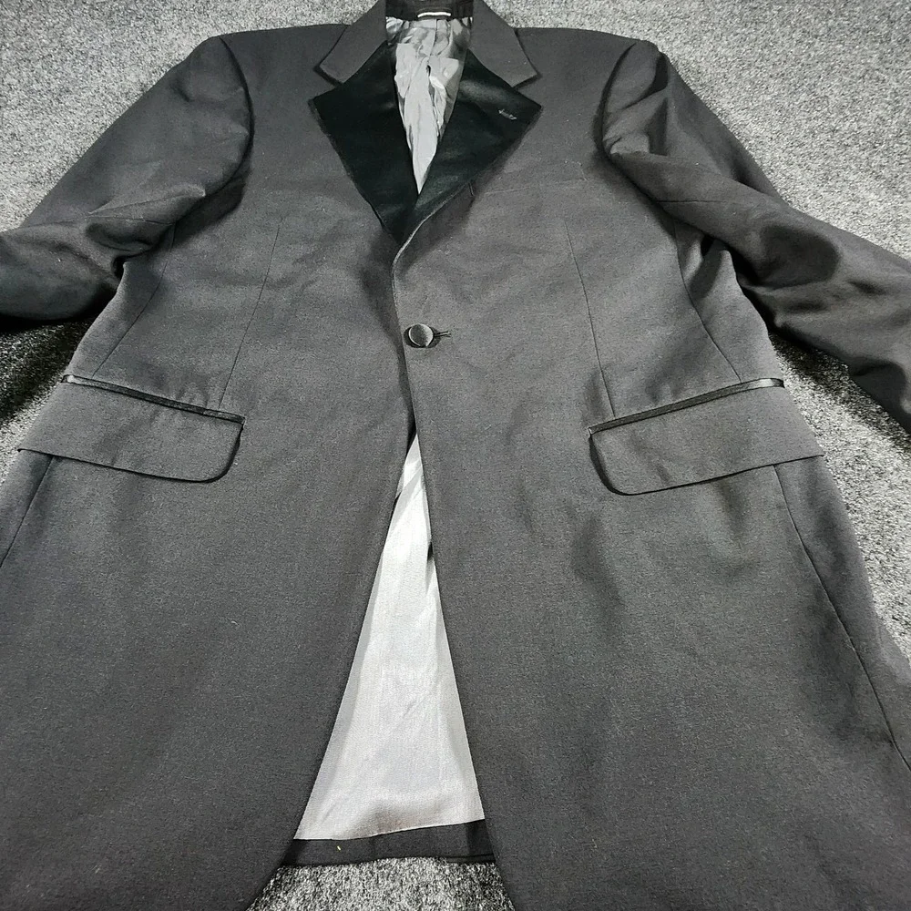 NWT Stafford Essentials 1 Button Tuxedo Jacket Men's 38R Classic Fit Black‎ Wool